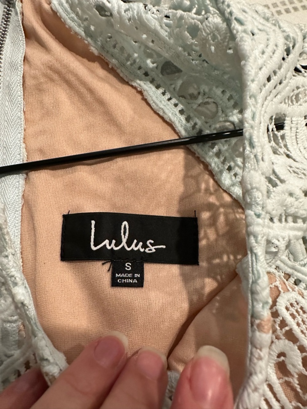 Lulus Lace Sheath Cocktail Dress in Light Blue / Turqoise Size S NWT - Picture 12 of 15